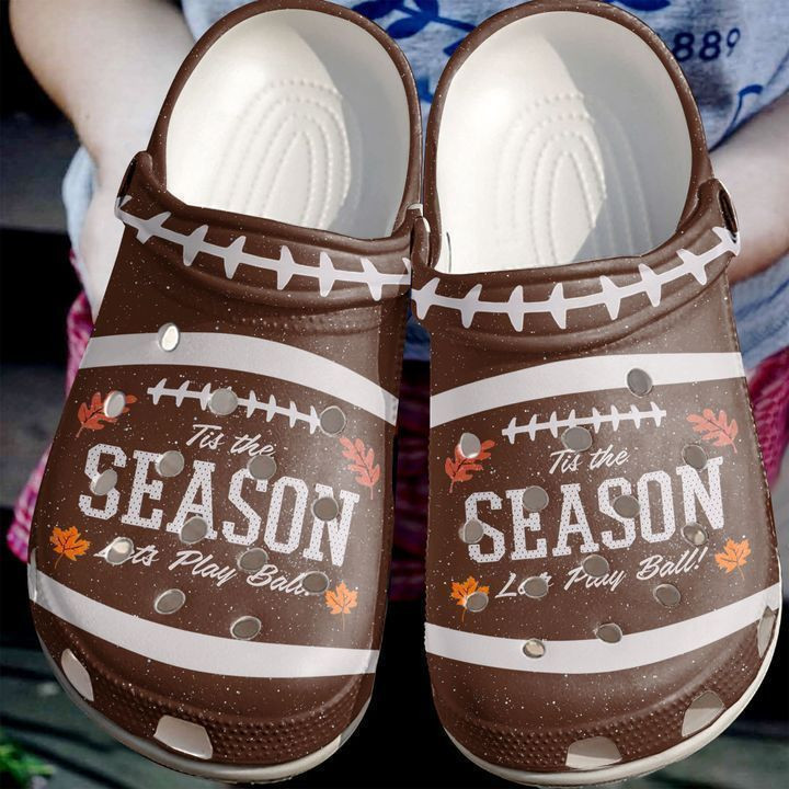 Football Tis The Season Clog Crocs Shoes