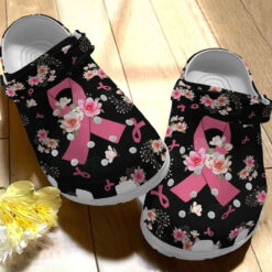 Breast Cancer Awareness Pink Ribbon Flower Crocband Clog Crocs Shoes