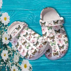 Butterfly Cute Pattern Croc Crocs Shoes Gift Mother Day- Butterfly Faith Crocs Shoes Croc Clogs Gift Grandaughter