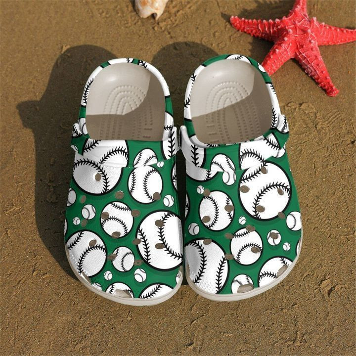 Baseball Green Ball Classic Clogs Crocs Shoes