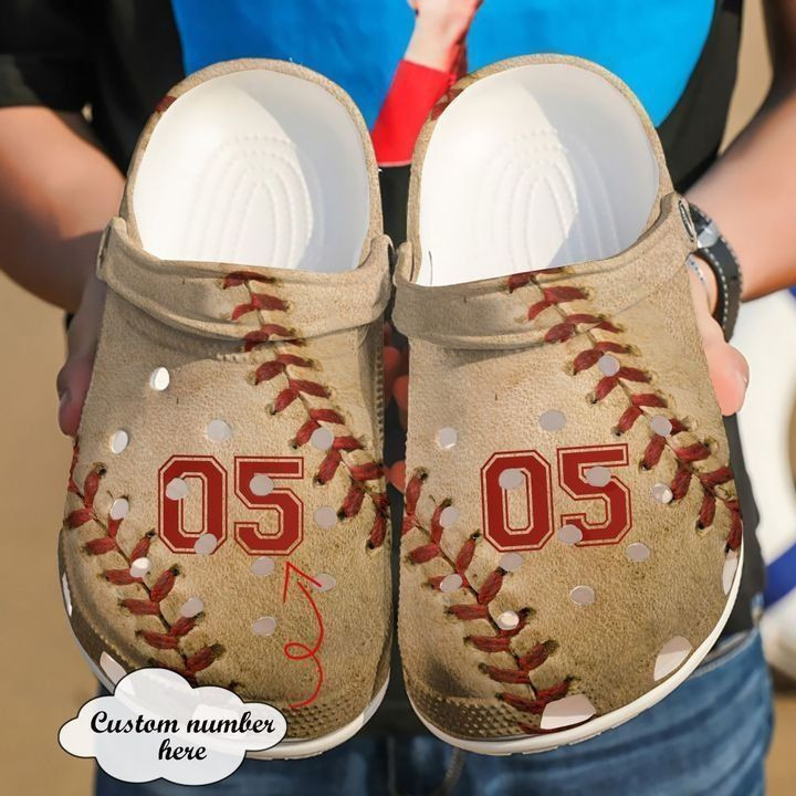 Baseball Personalized Texture Classic Clogs Crocs Shoes