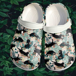 Black Cat Boho Tree Pattern Crocs Shoes Gift Women- Black Cat Girl Crocs Shoes Croc Clogs