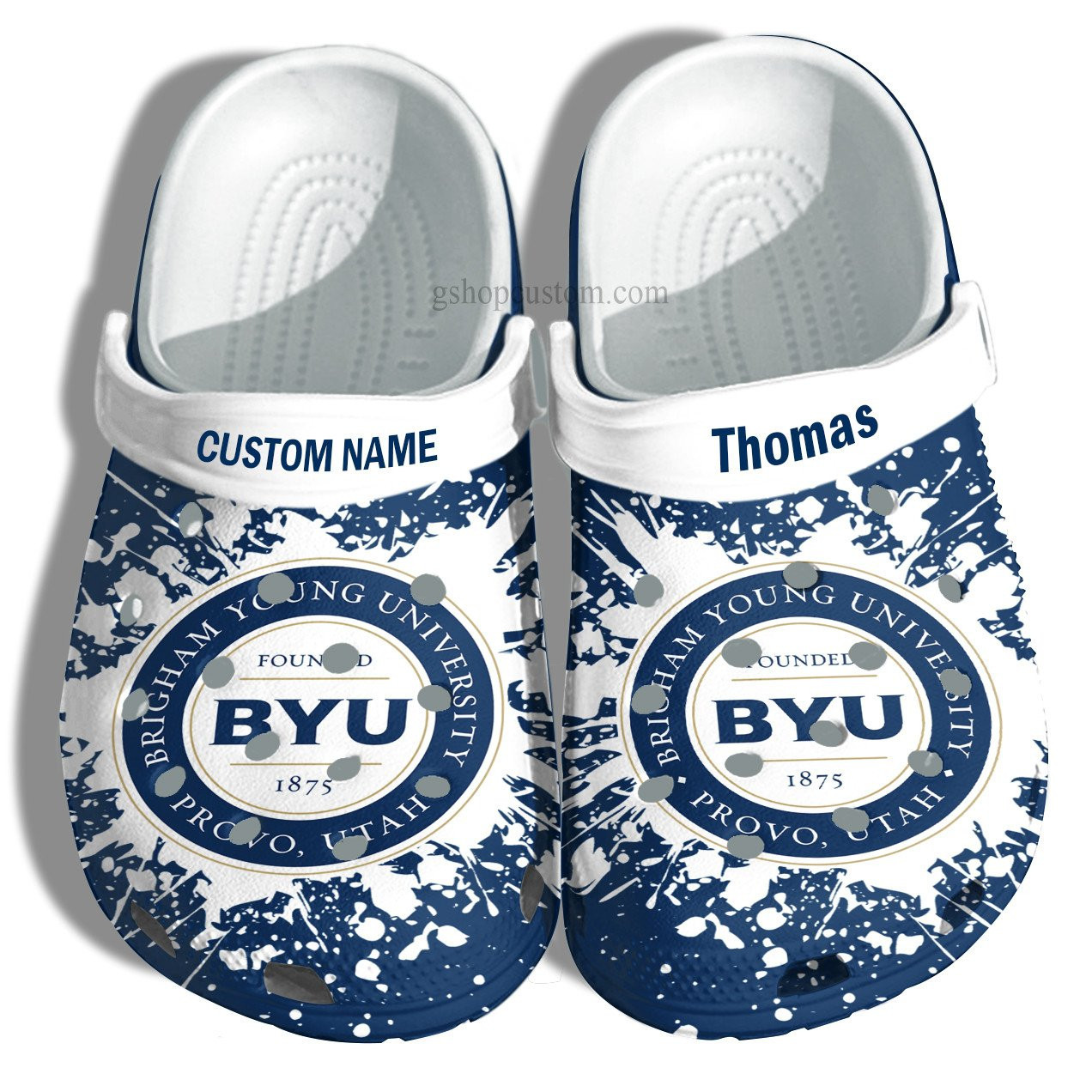 Brigham Young University Graduation Gifts Croc Crocs Clog Shoes Customize- Admission Gift Crocs Clog Shoes