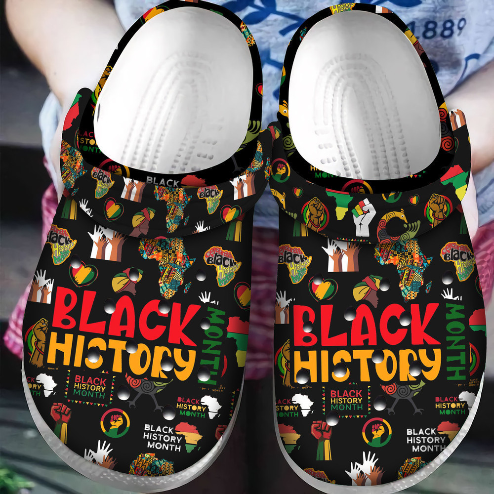 Black History Month African American Classic Clogs Crocs Shoes