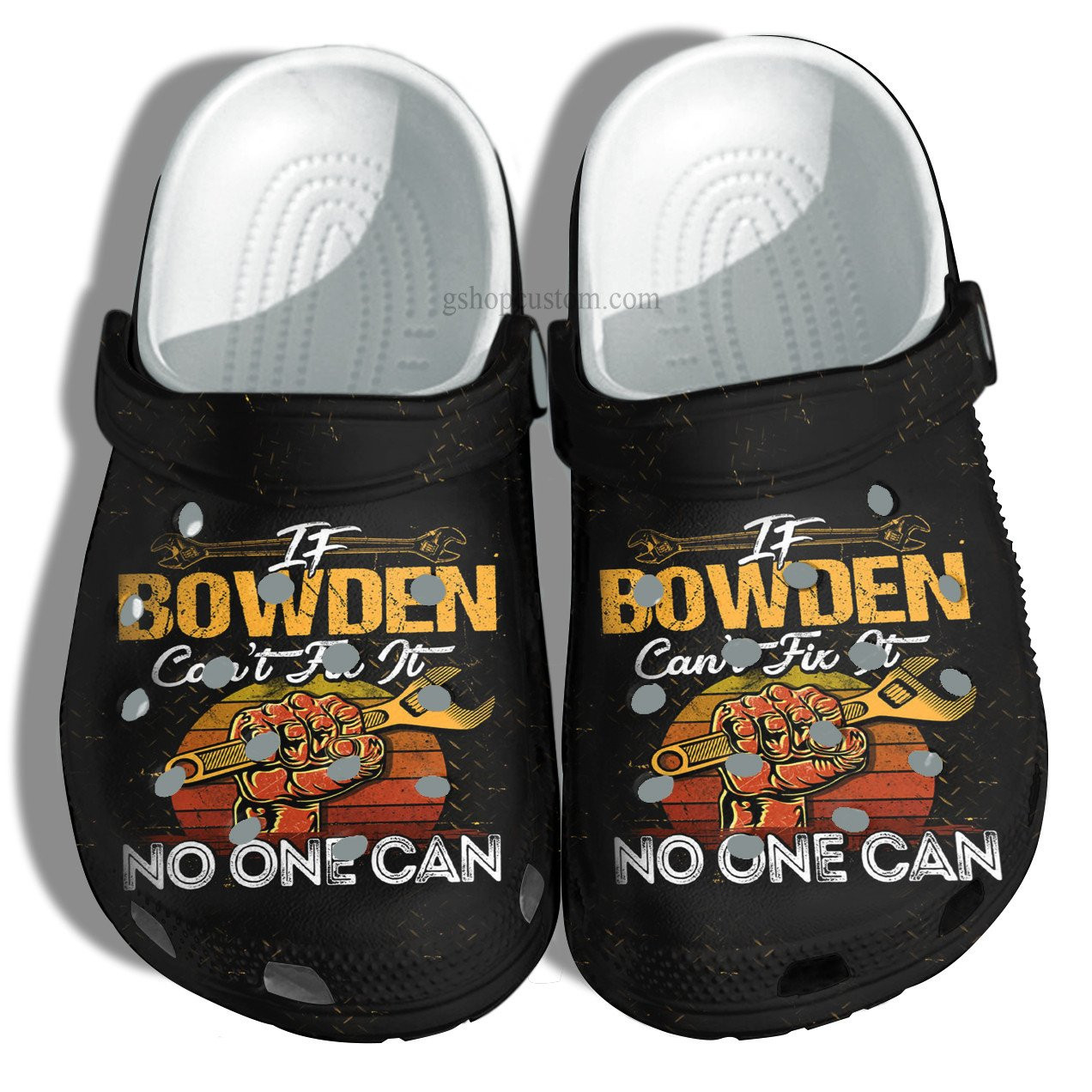 Bowden Cant Fix It No One Can Croc Crocs Clog Shoes Father Day Gift- Men Can Fix Anything Vintage Retro Crocs Clog Shoes Gift Grandpa