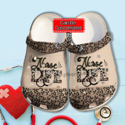 Grandma Nurse Love Leopard Skin Crocs Shoes Gift Mother Day - Nurse Life Crocs Shoes Croc Clogs Customize