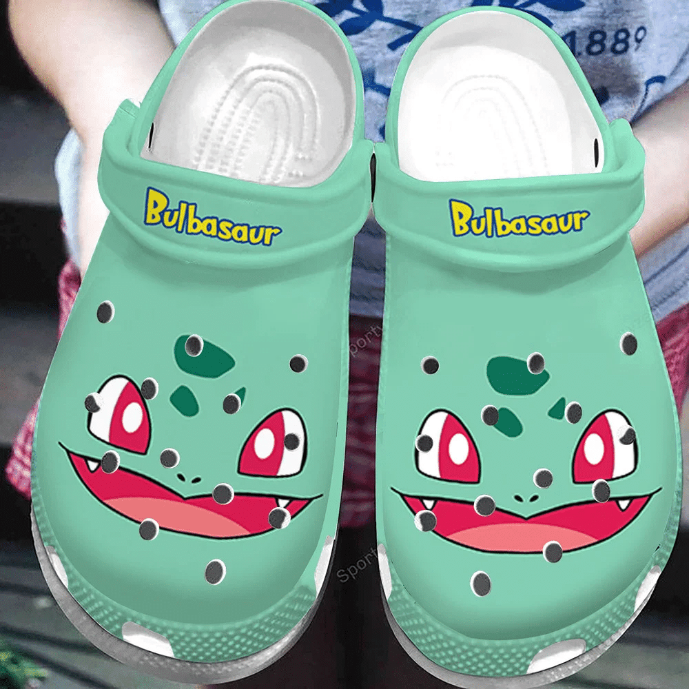 Bulbasaur Pokemon So Cute Green Clogs Crocs Shoes