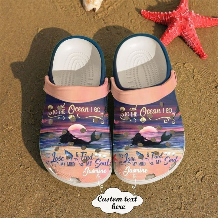 Mermaid Personalized To The Ocean I Go Classic Clogs Crocs Shoes