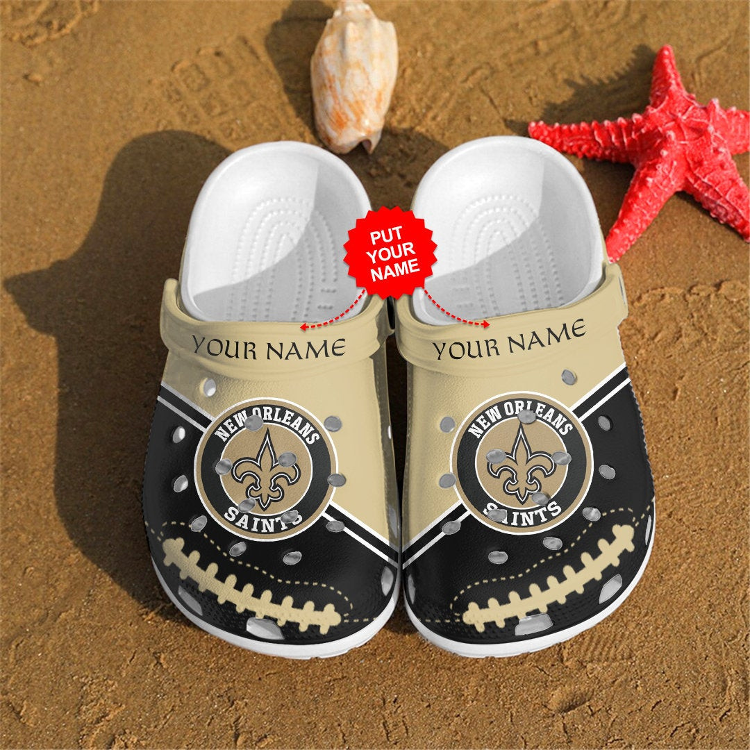 New Orleans Saints Personalized Custom For Nfl Fans Clog Crocs Shoes