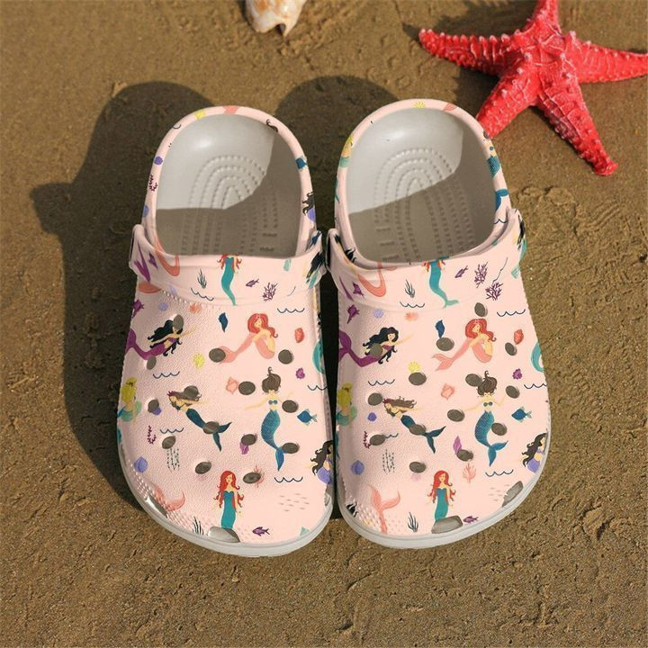 Mermaid Pattern Classic Clogs Crocs Shoes