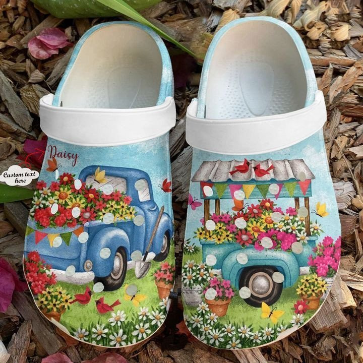 Gardening Personalized Flower Truck Clog Crocs Shoes