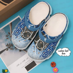 Hockey Personalized Blue Ice Clog Crocs Shoes