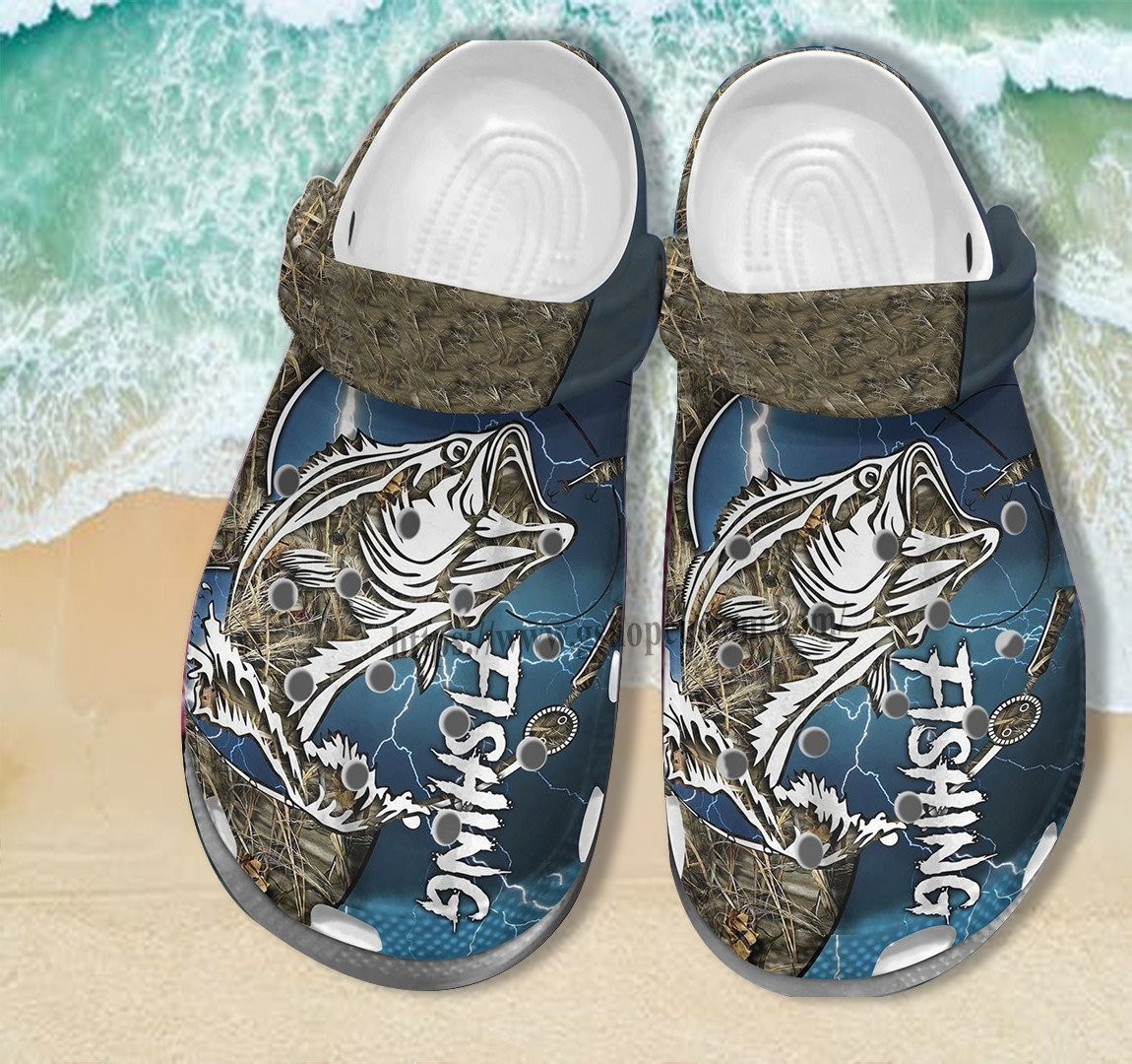 Mother Day 2022 Fishing Croc Crocs Shoes Gift Women- Fishing America Usa Flag Crocs Shoes Croc Clogs For Men Women