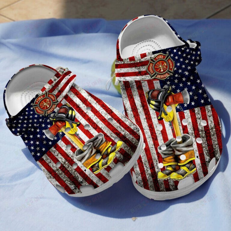 Firefighter Tools And Equipment Crocs Shoes Clogs Birthday Gifts For Men Husband Friends