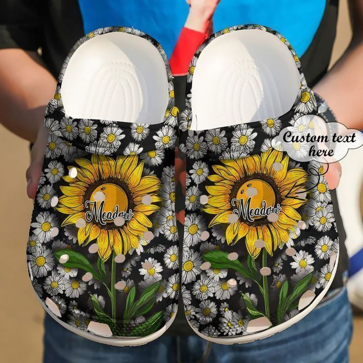 Bowling Personalized Sunflower Classic Clogs Crocs Shoes