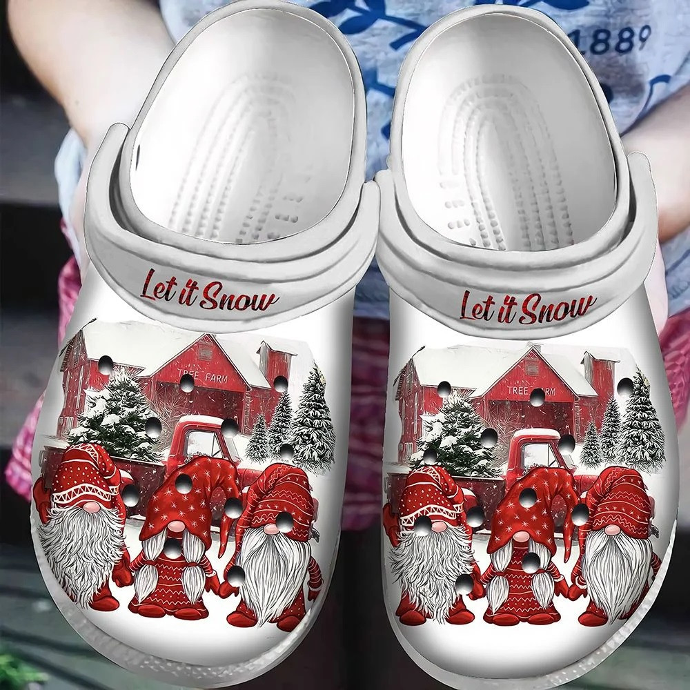 Let It Snow Gnomies Christmas Crocband Clog Crocs Shoes For Men Women