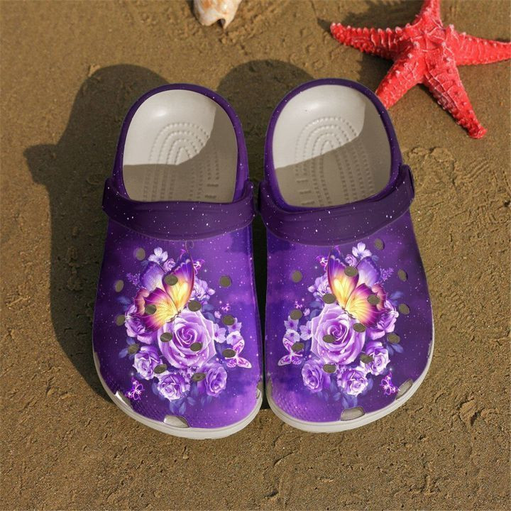 Butterfly Floral Clog Crocs Shoes