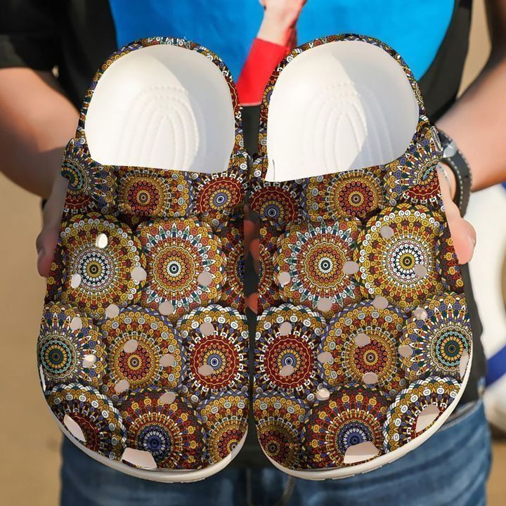 Hippie Pattern Classic Clogs Crocs Shoes