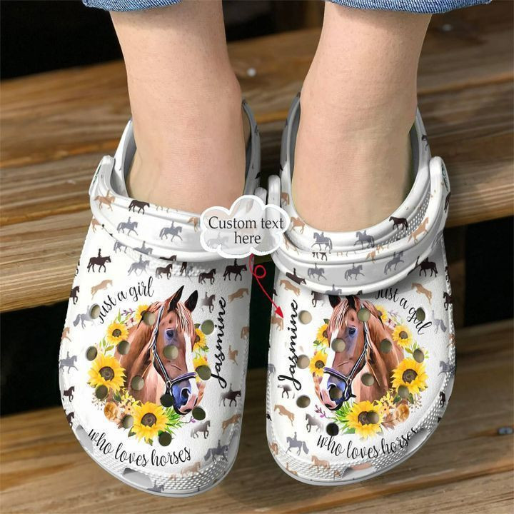 Horse Personalized Just A Girl Who Loves Classic Clogs Crocs Shoes