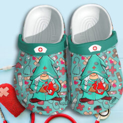 Gnome Nurse With Heart Crocs Shoes Clogs Gift For Colleague