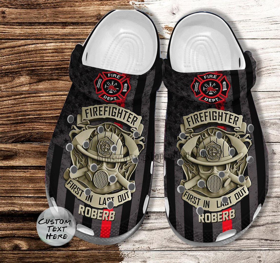 Firefighter Crocs Shoes Gift Men Father Day- Firefighter Son Crocs Shoes Croc Clogs Customize