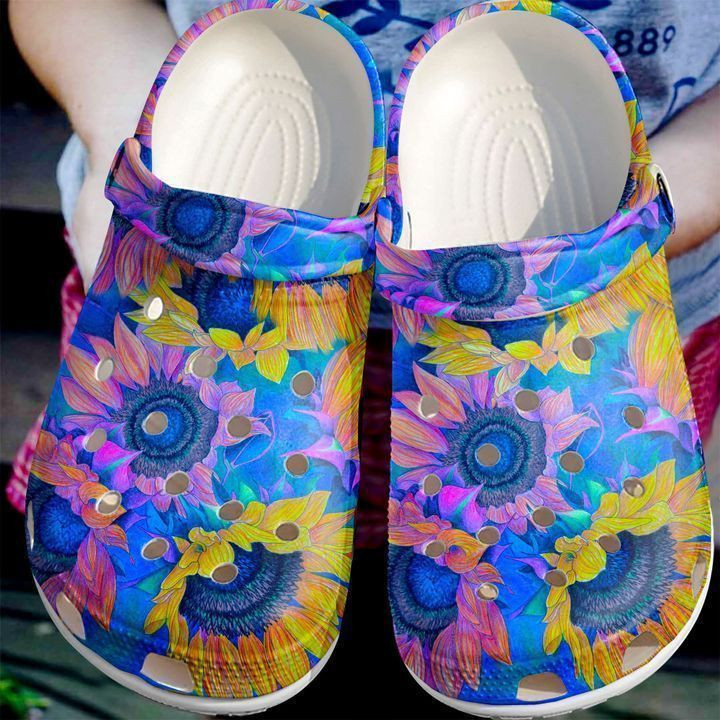 Hippie Sunflower Classic Clogs Crocs Shoes