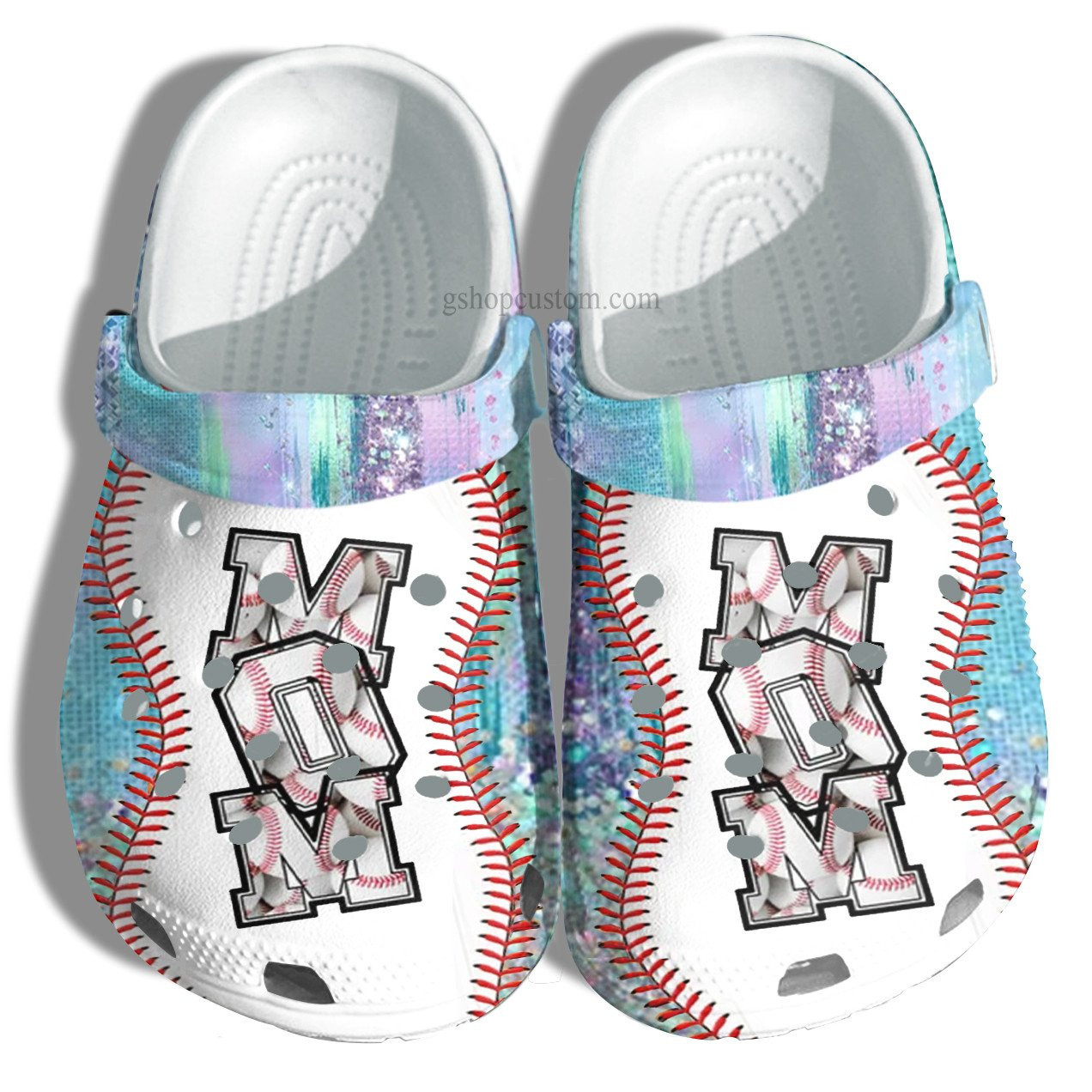 Baseball Mom Hippie Twinkle Croc Crocs Clog Shoes Gift Mama- Baseball Line Crocs Clog Shoes Gift Mother Day