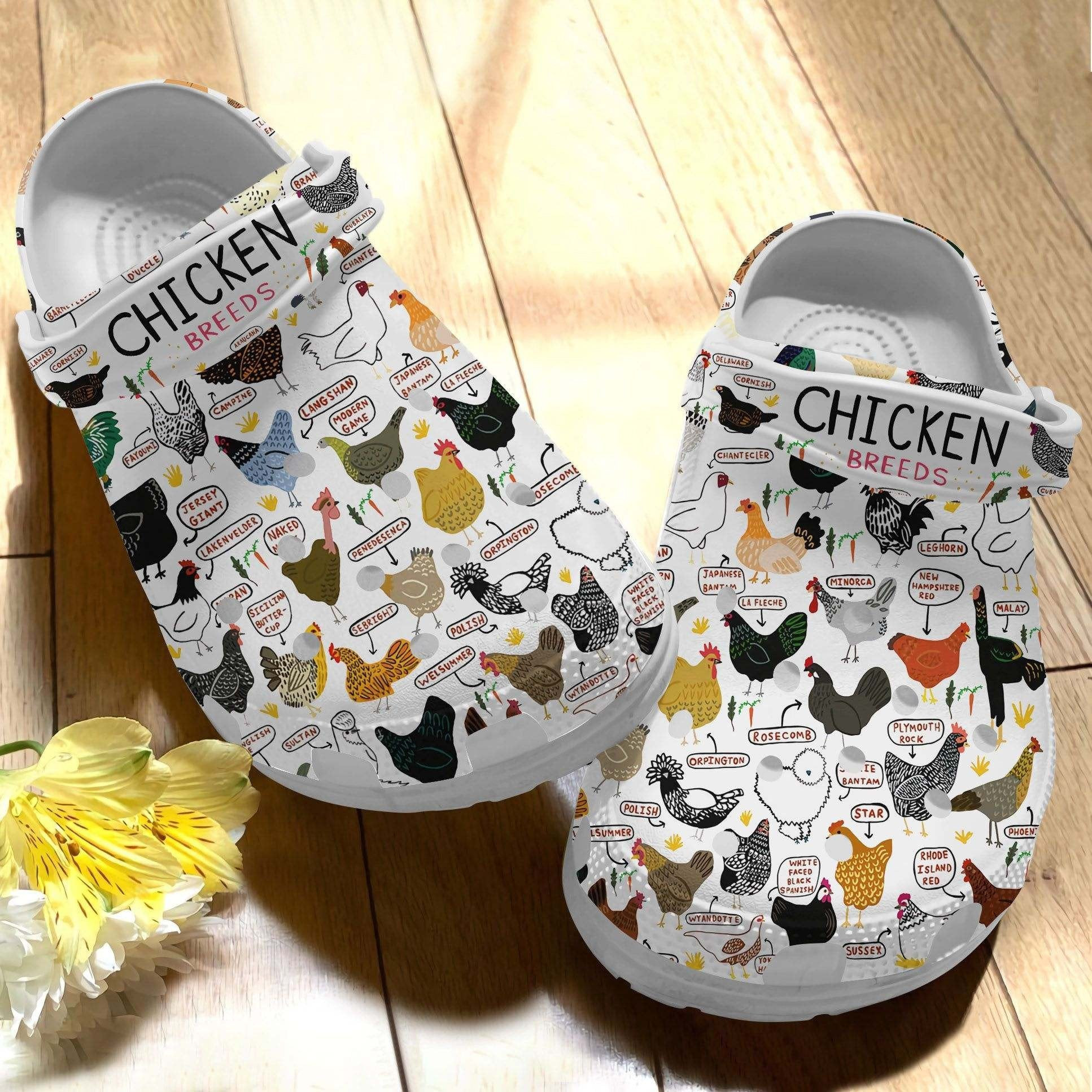 Chicken Breeds Croc Gift - Cartoon Chicken Crocs Shoes Crocbland Clog Gifts For Niece Daughter