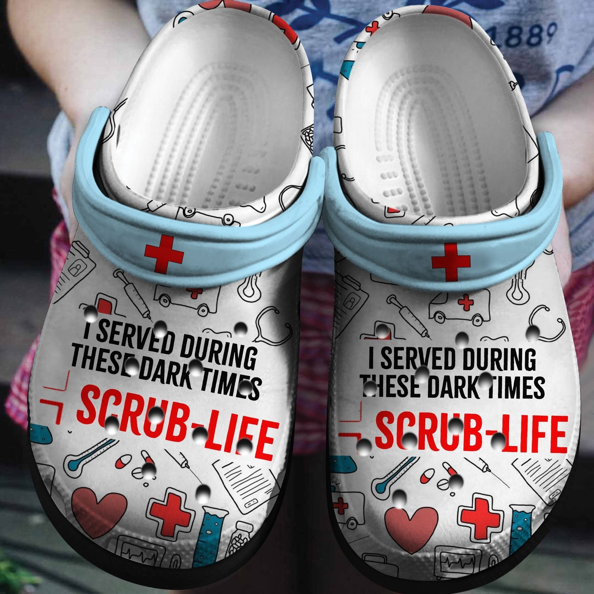 I Served During These Dark Times Crocs Shoes Clogs For Men Women Nurse