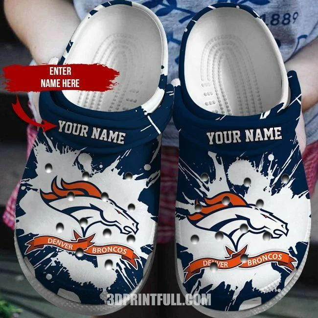 Customized Broncos Crocs Clog Shoes