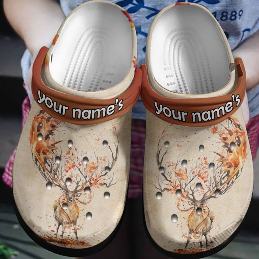 Beautiful Horn Personalized Clog Shoe Birthday Gift For Men Women