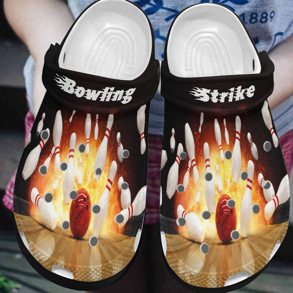 Awesome Fire Bowling Strike Clogs Crocs Shoes