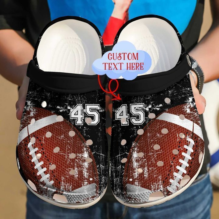 Football Personalized Colorful Clog Crocs Shoes