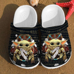 Baby Yoda Native American Unique Gifts For Star Wars Fan Love Independence Us Day Clog Crocs Shoes