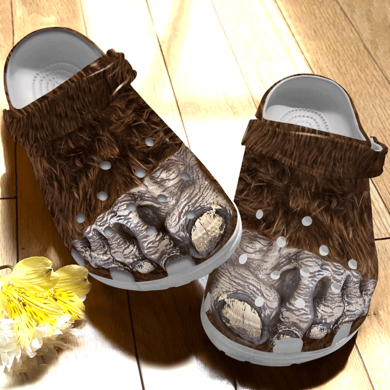Camping Bigfoot Feet 3D Crocs Shoes clogs Birthday Gifts For Men Father Day - Grandma Funny Bigfoot Crocs Shoes Camping Hunting
