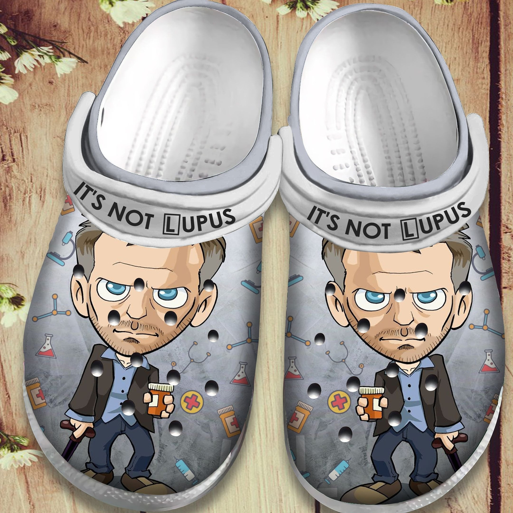 Its Not Lupus Crocs Shoes - Nurse Chibi clogs Birthday Gift For Male