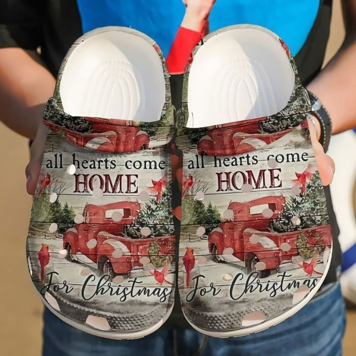 Cardinal All Hearts Come Home For Christmas V clog Crocs Shoes