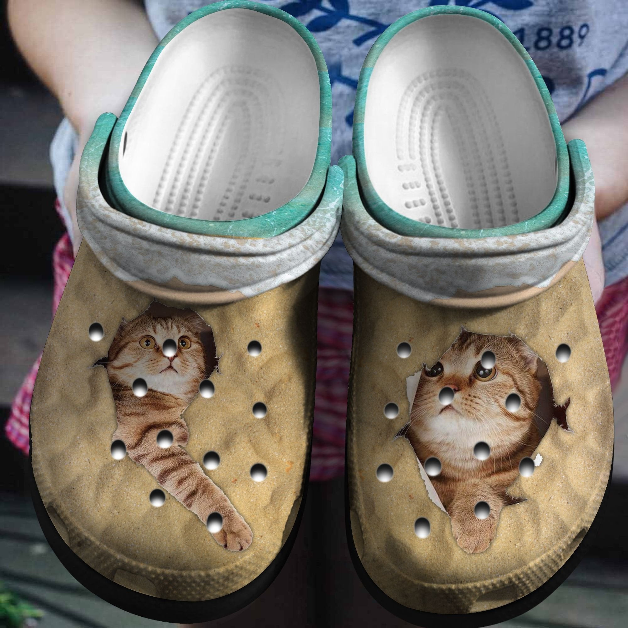 Cat With Soft Shape Bed Crocs Shoes - Playful Cat clog Gift