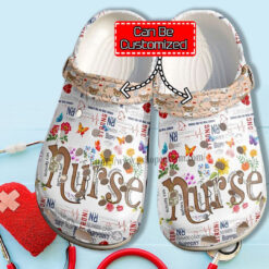 Nurse Butterfly Flower Crocs Shoes Gift Wife Daughter - Nurse Baby Bear Crocs Shoes Croc Clogs Customize