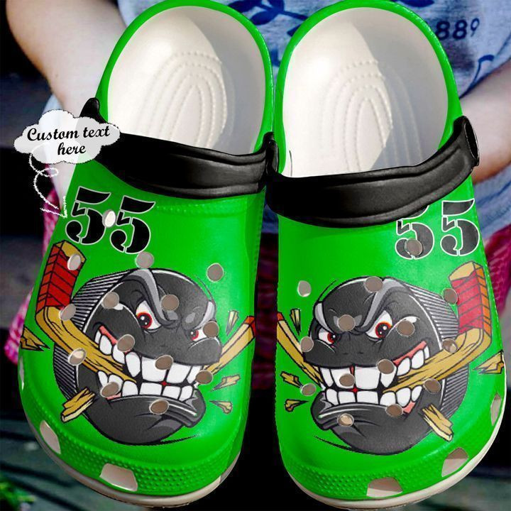 Hockey Personalized Angry clog Crocs Shoes