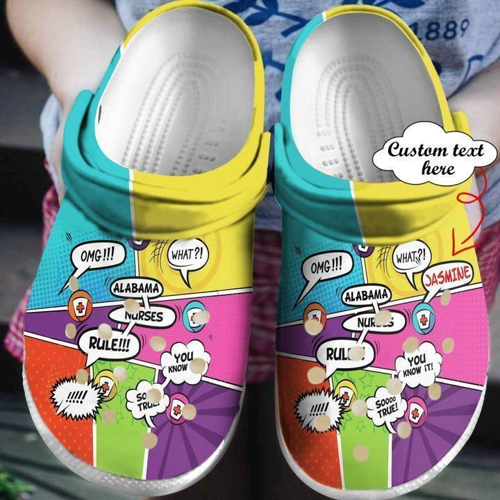 Alabama Rules Love Nurse Personalized clog Crocs Shoes