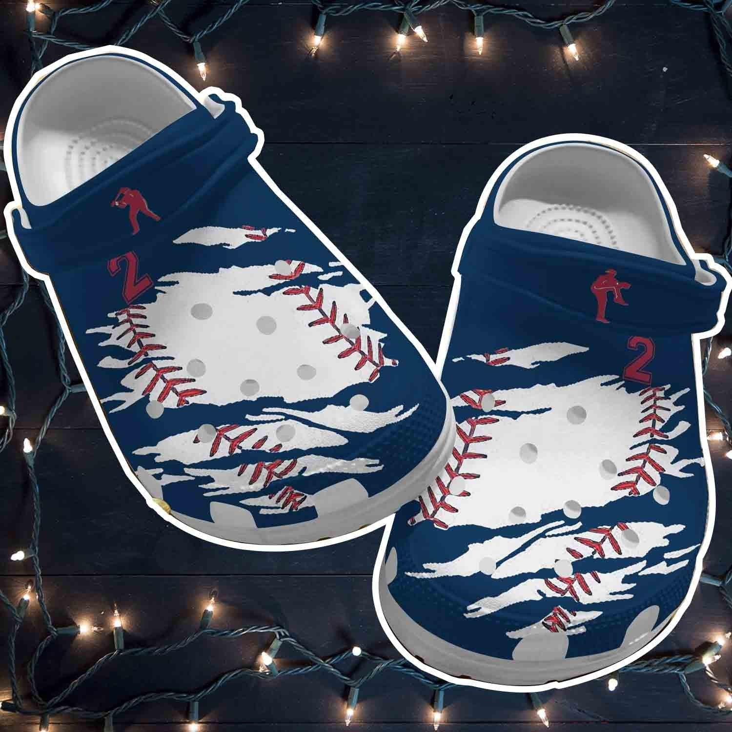 Baseball Ball Outdoor Shoe For Men Women Personalized Number Crocs Clog Shoes