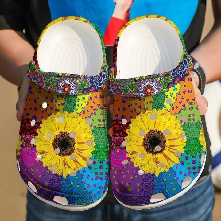 Hippie Flower Child clog Crocs Shoes