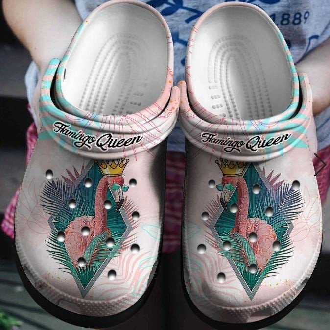 Flamingo Queen Beach Crocs Shoes - Beauty Jungle clogs