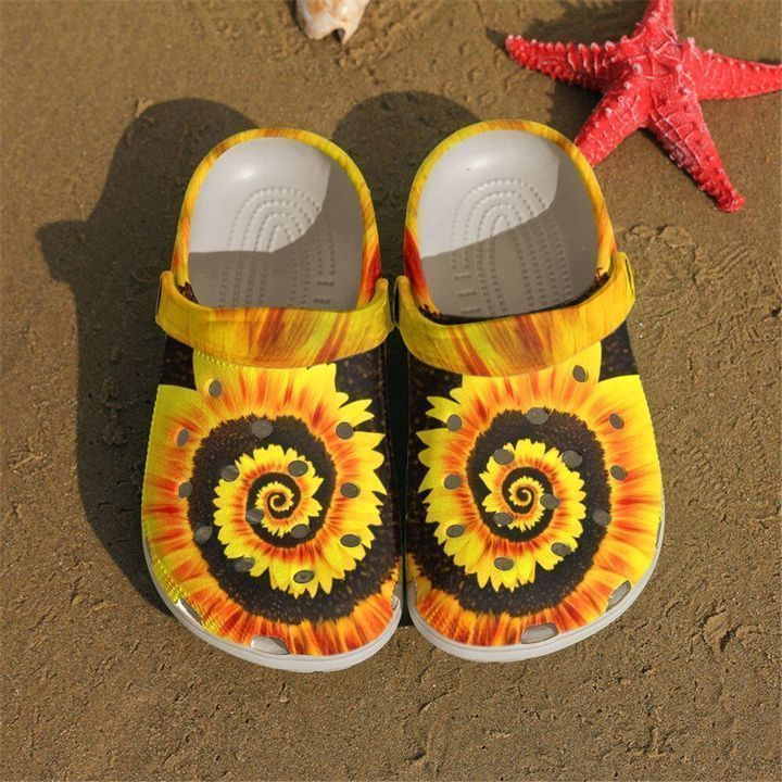 Hippie Sunflower Classic Clogs Crocs Shoes