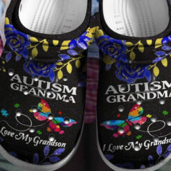 Autism Awareness Autism Grandma I Love My Grandson Crocband Clog Crocs Shoes For Men Women