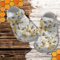 Bee Girl Vintage Croc Crocs Shoes Gift Mother Day- Bee Kind Hippie Crocs Shoes Croc Clogs