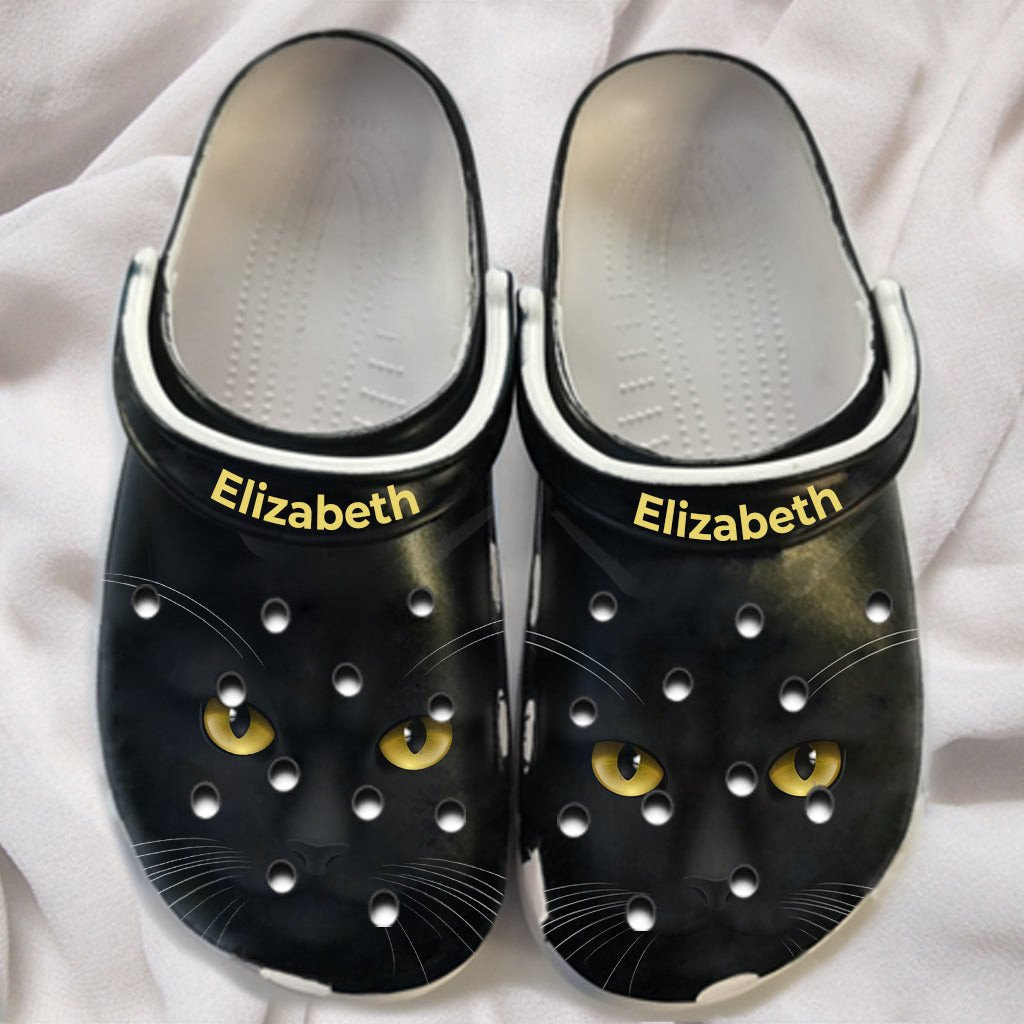 Angry Black Cat Personalized Crocs Shoes clogs Gifts For Daughter