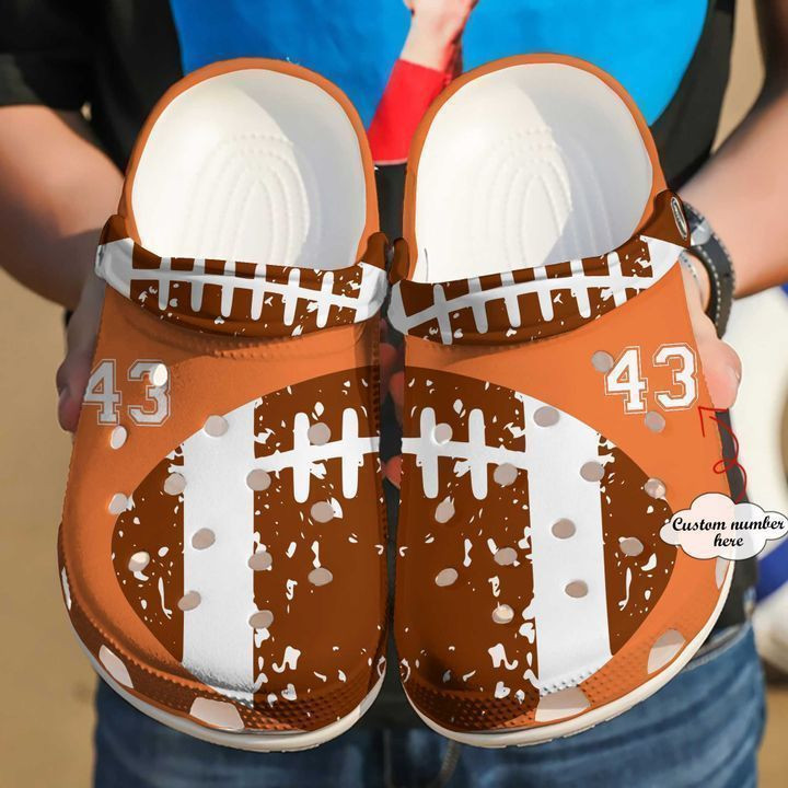 Football Personalized Ball V clog Crocs Shoes