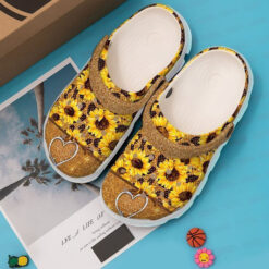 Hippie Love Sunflower clog Crocs Shoes